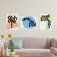 thumbnail image 2 of Pack of 3 Scottish Slang Words Typography Awrite Pal Och Aye Nae Bother Geometric Bright Pastel Colour Unframed Wall Art Living Room Prints Set, 2 of 5