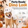 thumbnail image 3 of Dinosaur Skeleton Costume Wearable Plush Spinosaurus Dino Outfit with 3D Headgear Spine - Glow-in-the-Dark Pet Costume, Soft Plush Skeleton Outfit for Dogs and Cats Cosplay Dress Up, 3 of 5