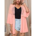 thumbnail image 4 of Txlixc Suéter de cardigan femenino, malla de ganchillo, manga larga esponjosa Txlixc moda, 4 of 6