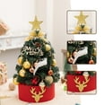 thumbnail image 4 of Hwkond Artificial Christmas Tree 17.72/23.62 Inch Lighted Mini Christmas Tree Small Desktop Christmas Tree With 20 LED Cones And Christmas Ball Decorations, 4 of 6