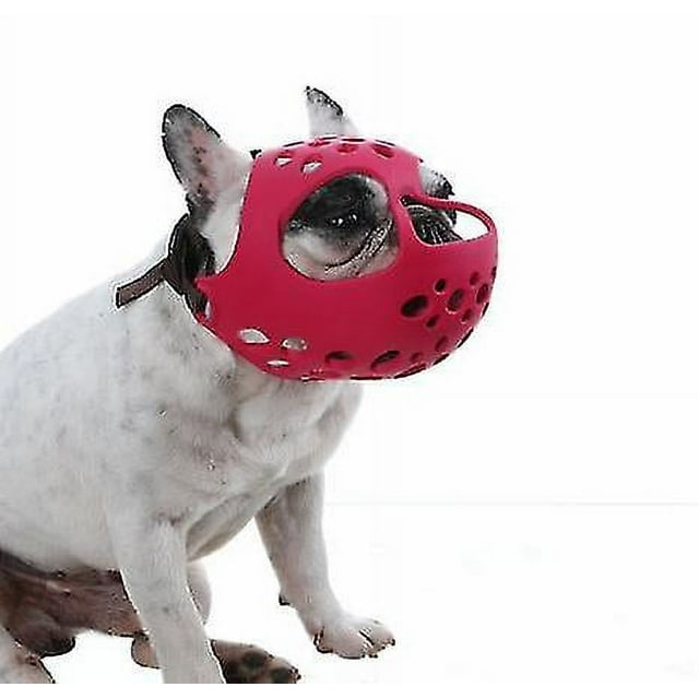 Dog Muzzle For Short Snout Dogs, Soft Silicone Muzzle For Biting Chewing, Ideal For Flat-faced Aggressive Dogs