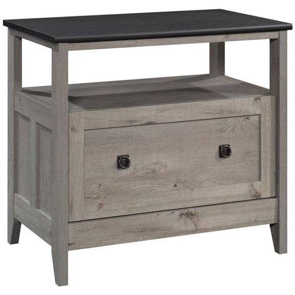 UrbanPro 1 Drawer Wooden Lateral File Cabinet in Mystic Oak