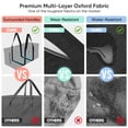 thumbnail image 5 of BALEINE Bolsa de almacenamiento extra grande con cremalleras y asas de transporte, bolsas de tela Oxford resistentes para mudanzas para lavandería, ahorro de espacio, almacenamiento, negro carbón, 1 p, 5 of 5