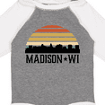 thumbnail image 4 of Inktastic Madison Wisconsin Skyline Retro Sunset Boys or Girls Long Sleeve Baby Bodysuit, 4 of 5