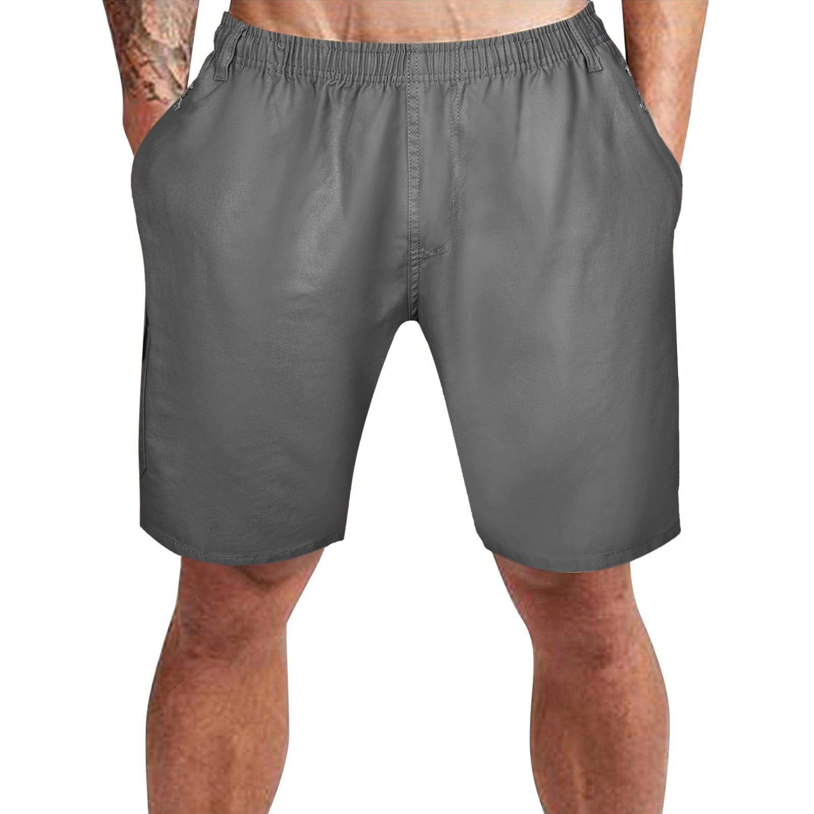 Pedort Biker Shorts Men Running Shorts For Men Men's Full Elastic Waist