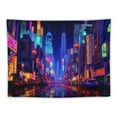 thumbnail image 5 of Shiartex  Tapestry, Punk Cityscape Wall Tapestry, Japanese Tokyo Billboards District City 80S Art Wall Hangings for Living Room Bedroom Dorm 40x30inch, 5 of 6