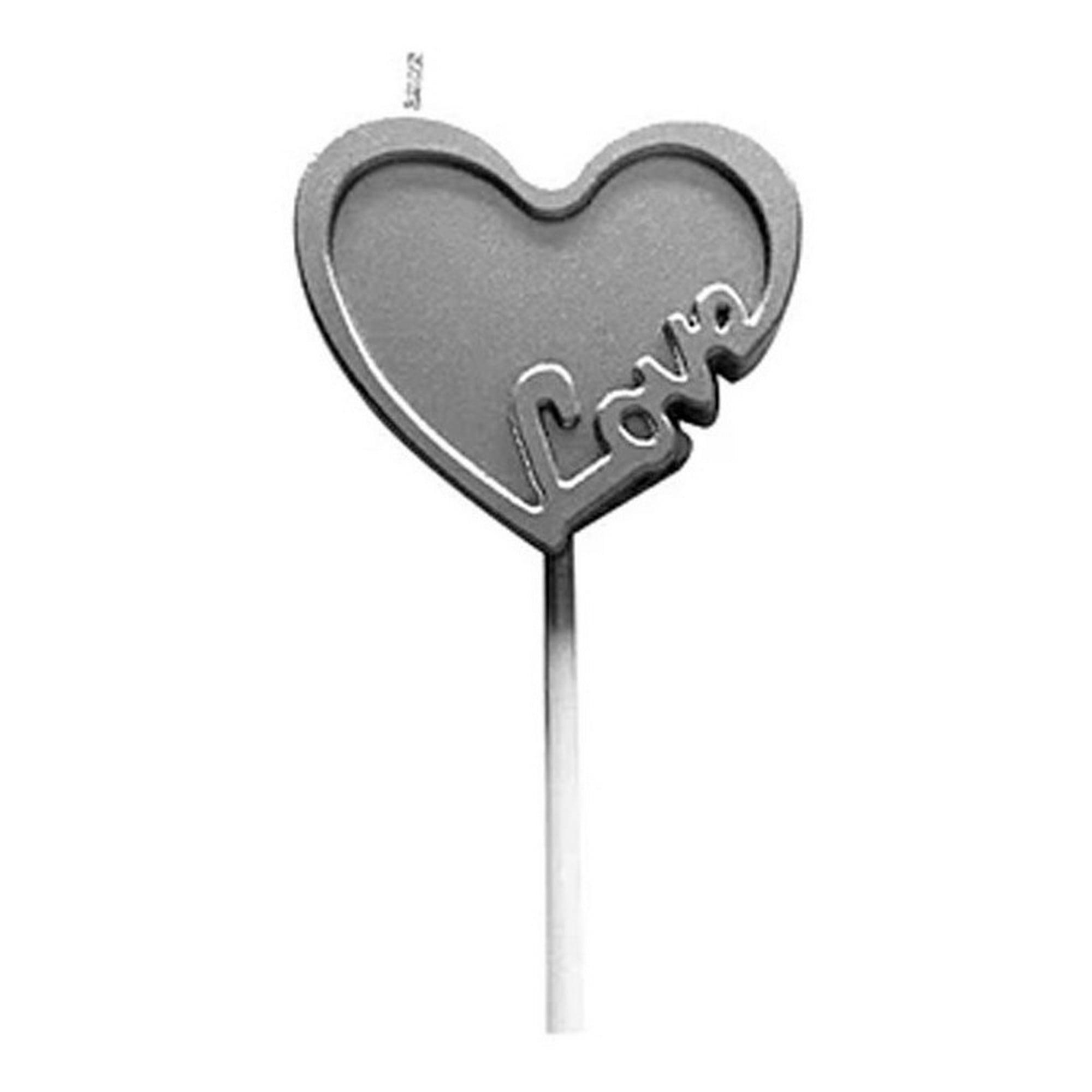 Vela Love En Forma De Corazón 21Cm Plata