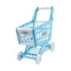 thumbnail image 3 of Carrito de compras para niños, carrito de supermercado, juguete interactivo, juego de simulación, motricidad fina azul, 3 of 9
