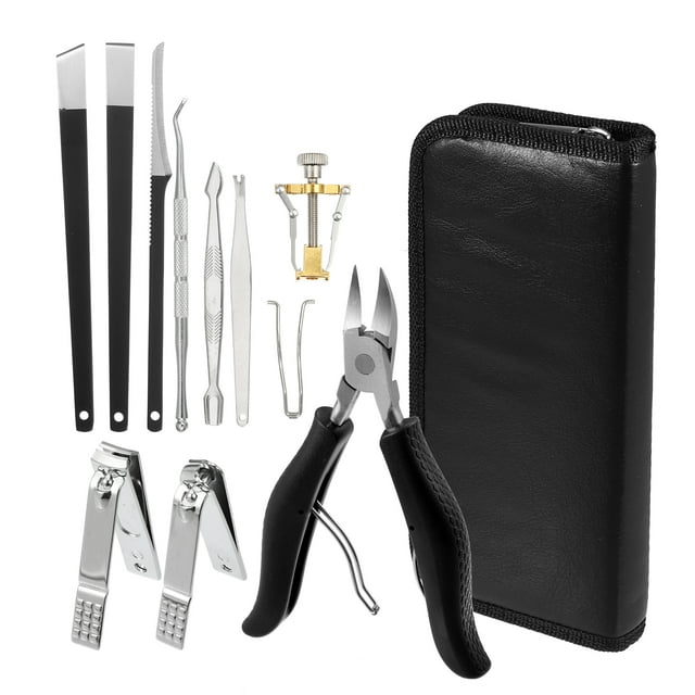 Cortauñas para Uñas Gruesas Unique Bargains Kit de 13 Negro