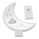 thumbnail image 1 of Luz LED Ramadán Mubarak decorativa de plástico con batería, Base estable, forma de luna, para decoración musulmana, 1 of 5