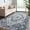 Blue, variant on Runner Rug 2x6 Vintage Floral Hallway Carpet Machine Washable Non-Slip Indoor Long Rug for Kitchen Bathroom Bedroom Office Oriental Medallion Accent Throw Easy Clean, Grey