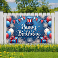 thumbnail image 5 of Colorful Design Happy Birthday Banner Decorative Firework Balloon for Birthday Party Event Celebration, 5 of 8