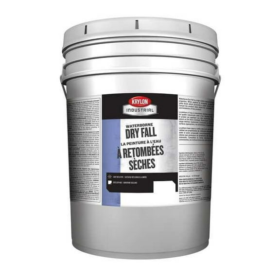 Krylon Industrial Dry Fall Paint,White,Semi-Gloss,5 gal K000Z5910-20
