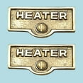 thumbnail image 2 of 2 Switch Plate Tags HEATER Name Signs Labels Lacquered Brass Traditional Engraved Wall Light Switch Cover Labels | Renovators Supply, 2 of 2