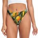 thumbnail image 1 of Balery Retro Warm Lemon Flower Tangas de Algodón para Mujer con Estampado – Ropa Interior Sexy, Transpirable, G-string-Medium, 1 of 6