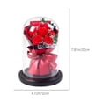 thumbnail image 2 of Soap Flower Dried Flower Bouquet Rose Superior Quality Glass Cover Eternal Flower Gift Box For Xmas Valentine Day Wedding Mom's Day Anniversary, 2 of 7