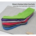 thumbnail image 3 of Glory Max Women's Assorted Colors Mixed Solid Cotton Crew Socks Size 9-11 6 Pairs, 3 of 5