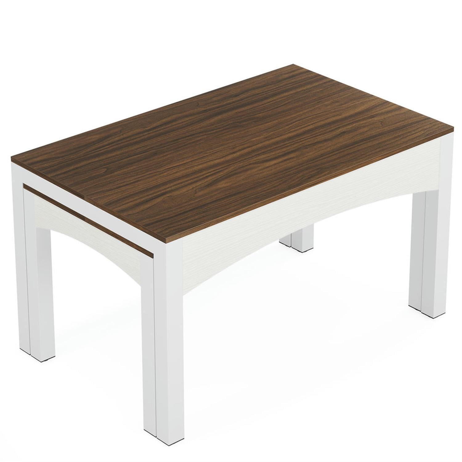 Demi Bonn 47" Modern Extendable Dining Table for 6-10 People, Wood Kitchen Dinner Table for Dining Room, Living Room Furniture, Brown