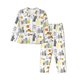 thumbnail image 1 of Balery New York Conjunto de Pijama con Estampado para Mujer, Conjunto de Dos Piezas con Manga Larga, Ropa de Dormir Suave con Bolsillos, Pijamas Cómodos-Small, 1 of 7