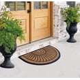 thumbnail image 6 of A1HC 23"x36" Natural Coir & Rubber Sunburst Half-Round Door Mat, Heavy-Duty, Low-Pile, Durable Outdoor Welcome Mat, 6 of 7