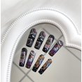 Fall Press on Nails Long Square MABKJLF Black Fake Nails Full Cover