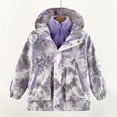 thumbnail image 3 of GYRATEDREAM Girls' Outdoor 3-In-1 Winter Jackets Kids Detachable Fleece Inner Windproof Hooded Jacket Coat Children Warm Zipper Waterproof Walking Outwear Purple for 4-16Y, 3 of 8