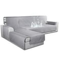 thumbnail image 5 of SHANNA Sectional Couch Covers 100% Waterproof L Shaped Sofa Slipcover, 3pcs Reversible Chaise Lounge Cover for Sectional Couch Furniture Protector for Pets Dog Cat, Light Gray, Medium, 5 of 13