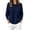 Navy A1, variant on Edvintorg Womens Sweater Long Sleeve Loose Knit Sweaters Crew Neck Casual Pullover Top Plus Size Fashion Clothing Pink XXXL