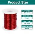 thumbnail image 2 of Uxcell Alambre Magnético 16 AWG Alambre de Cobre Esmaltado 8 oz Alambre de Bobina Magnética para Motor de Transformador Eléctrico 155℃(311℉), 2 of 5