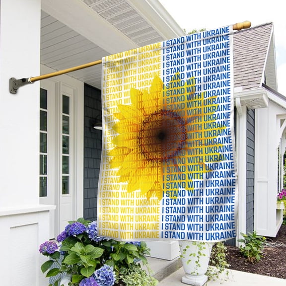 Flagwix Ukraine Flag I Stand With Ukraine BNT563F Ukraine Flags, Indoor Outdoor Decoration - House Flag (29.5" x 39.5")