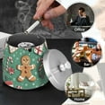 thumbnail image 4 of Yayeee Ashtray with Lid for Cigarette Smokeless Stainless Steel Home Ash Holder, Christmas Gingerbread, 4 of 7