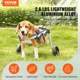 thumbnail image 2 of VEVOR Fauteuil Roulant pour Animaux à 2 Roues pour Pattes Arrière Fauteuil Roulant/chariot pour Chien Réglable (XS)), 2 of 9