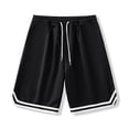 thumbnail image 6 of JoveMarine Men's Basketball Shorts with Drawstring, Casual Sports Shorts for Gym, Running and Daily Wear, Lightweight Quick-Dry Black L, 6 of 6
