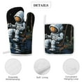 thumbnail image 4 of Funny Astronaut Oven Mitts And Pot Holders Sets of 4 Oven Gloves Set Potholders for Kitchen Cooking Baking Grilling Anti Scald Hot Pads And Heat Resistant, 4 of 6