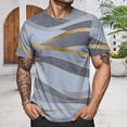 thumbnail image 4 of adaychics Mens Graphic Tees Marble Print Fashion Summer T Shirts Crew Neck Clothes for Travel Dating Commuting, 4 of 7