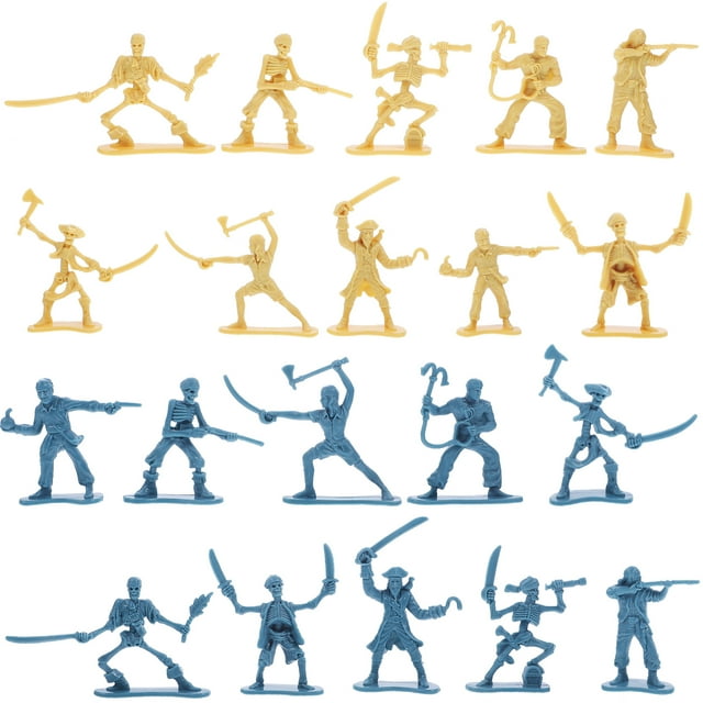 100 Uds. Juguete temático pirata figuras de piratas y guerreros esqueleto modelos de utilería pirata