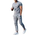 thumbnail image 4 of Playeras De Compresión Para Hombre, Conjunto De Dos Piezas De Camiseta Y Pantalones Cortos De Manga Corta Con Estampado Completo Para Hombre, Camisa Estampada Y Pantalón Corto., 4 of 4