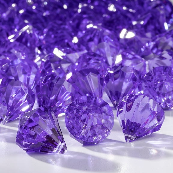 Fun Express Diamond-Shaped Purple Gems Bulk 100 Pc