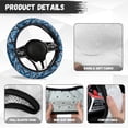 thumbnail image 4 of Uorisanigo Blue Camo Steering Wheel Cover Branch Car Steering Wheel Protector Warm Auto Wheel Cover Flannel Car Accessories for SUV Automotive Vehicle Car Decor Gift for Holiday, 4 of 8