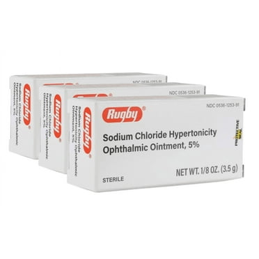 Rugby Sodium Chloride 5% Ophthalmic Eye Gel, 3.5g, 3-Pack
