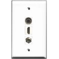 thumbnail image 1 of Ultra Spec Cables 1 Port HDMI Coax 3.5mm Wall Plate w/Female/Female Jacks, 1 of 1