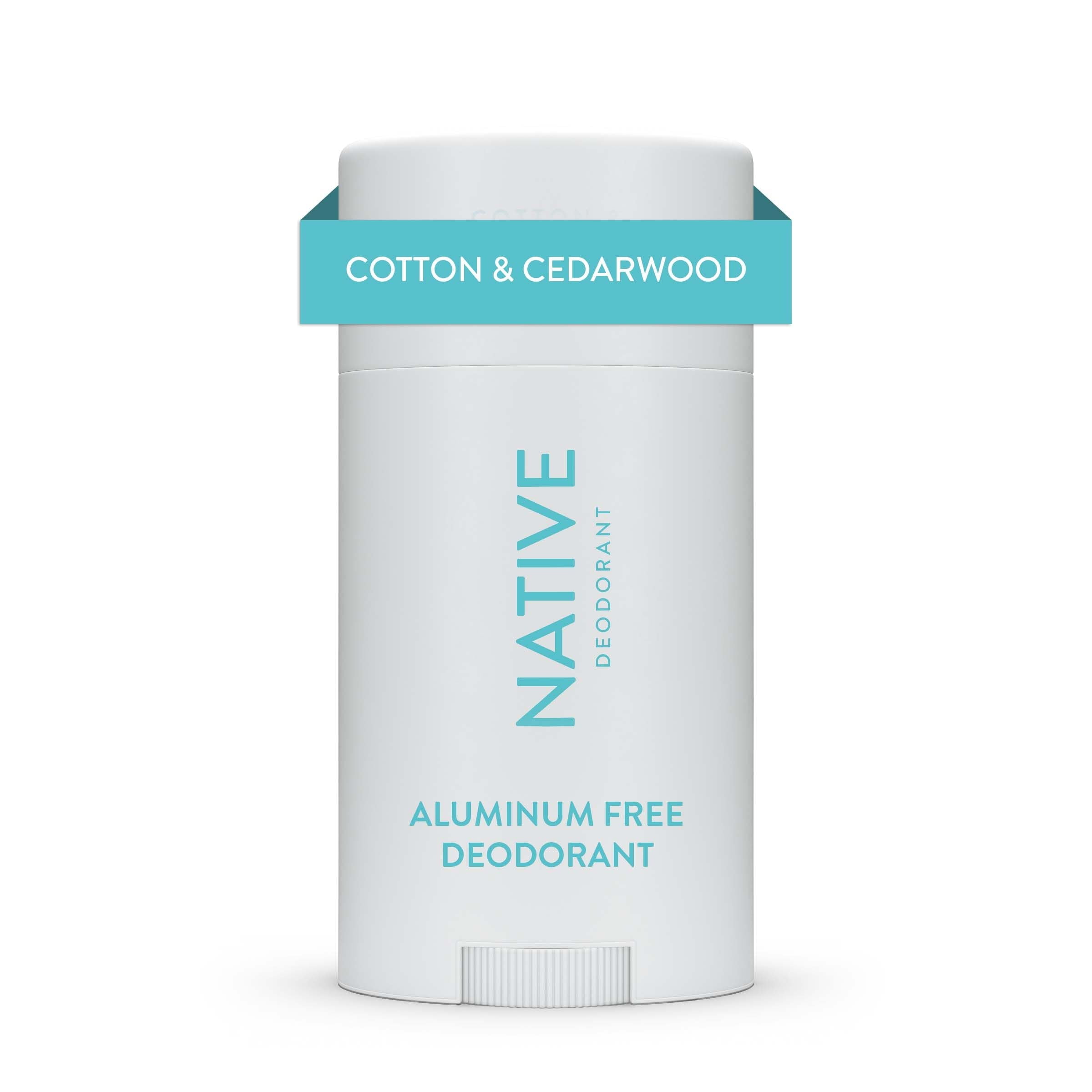 Native Natural Deodorant, Cotton & Cedarwood, Aluminum Free, 2.65 oz