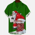 thumbnail image 1 of Camisa hawaiana de manga corta para hombre y mujer, ropa de Navidad, Tops con gráfico 3d de Papá Noel, Hip Hop, gran tamaño, verano, novedad, 1 of 1