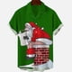 thumbnail image 1 of Camisa hawaiana de manga corta para hombre y mujer, ropa de Navidad, Tops con gráfico 3d de Papá Noel, Hip Hop, gran tamaño, verano, novedad, 1 of 1