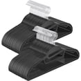 thumbnail image 1 of SONGMICS 50 Perchas de Plástico, Antideslizantes, Ahorro de Espacio, 41,5 cm de Largo, Gancho Giratorio 360º, Negro, 1 of 5