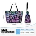 thumbnail image 2 of Yiaed Rainbow Animal Skin Print Large Capacity Beach Travel Bag - Waterproof Zipper Vacation Tote for Sandproof Storage, and Camping, 2 of 5