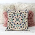 thumbnail image 2 of Paisley Leaf Geo Indoor/Outdoor Pillow in Beige Green Black 28x28, 2 of 5