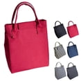 thumbnail image 4 of Bolsa térmica reutilizable para almuerzo, bolsa refrigeradora a rayas, caja de almuerzo aislada, bolsa de Picnic, refrigerador escolar para hombres y mujeres Jumpingount JJ17472-04, 4 of 7