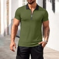 thumbnail image 6 of Avirosel Men's Solid Color Color Blocking Zipper Sports Shirt, Lightweight Breathable Fabric for Casual Outdoor Exercise, 6 of 9