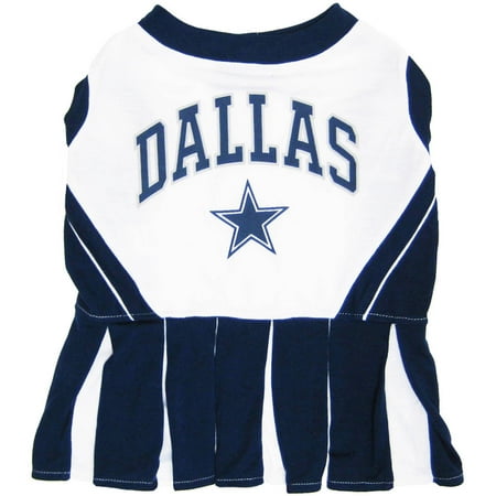 Pets First NFL Dallas Cowboys Cheerleader, 3 Sizes Pet Dress Available. Licensed Dog Outfit